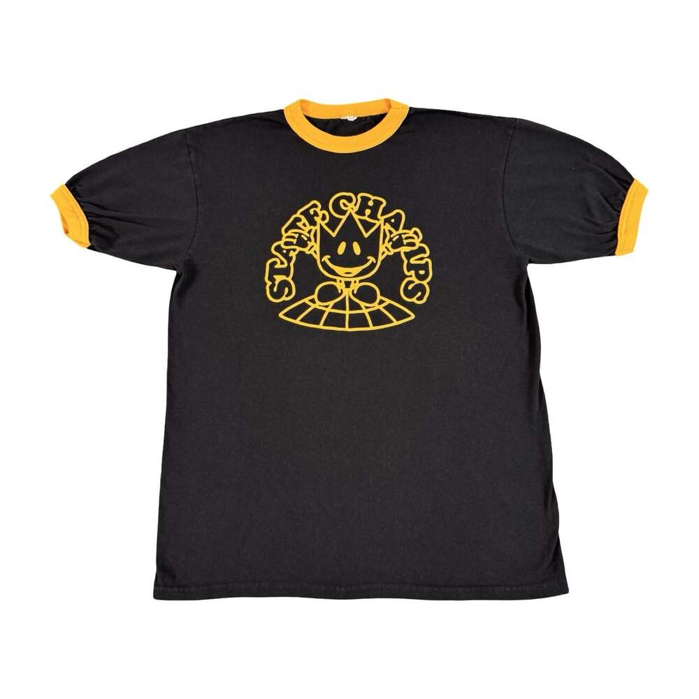 State Champs Band Ringer T Shirt Mens Large Black Yellow Pop Punk Tee